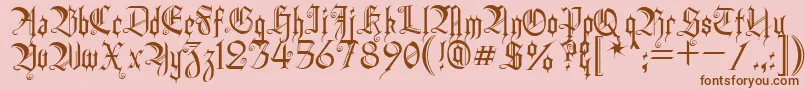 HEIDH    Font – Brown Fonts on Pink Background