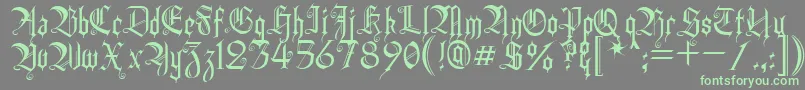 HEIDH    Font – Green Fonts on Gray Background