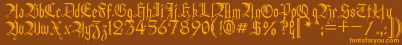 HEIDH    Font – Orange Fonts on Brown Background