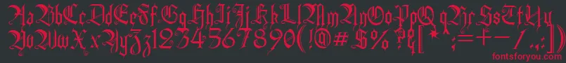 HEIDH    Font – Red Fonts on Black Background
