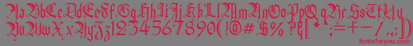 HEIDH    Font – Red Fonts on Gray Background