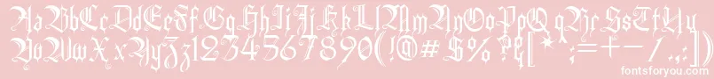 HEIDH    Font – White Fonts on Pink Background