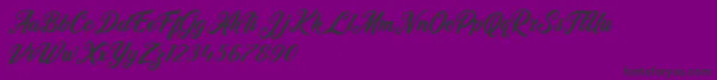 Heidy Indigo Font – Black Fonts on Purple Background