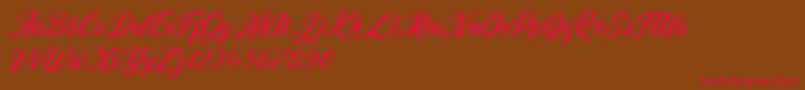 Heidy Indigo Font – Red Fonts on Brown Background