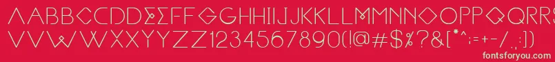 フォントHeimdal – 赤い背景に緑の文字