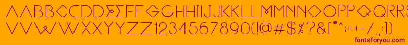 Heimdal Font – Purple Fonts on Orange Background