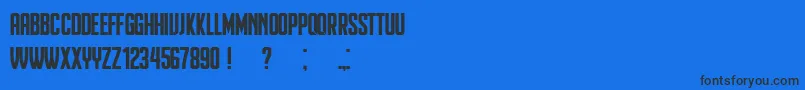 Heinrich Font – Black Fonts on Blue Background
