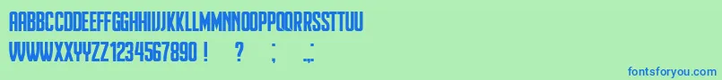 Heinrich Font – Blue Fonts on Green Background