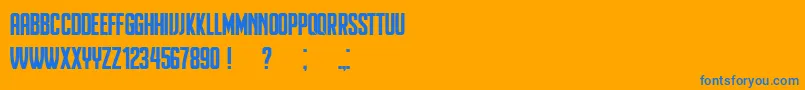 Heinrich Font – Blue Fonts on Orange Background