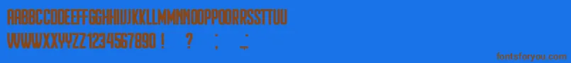 Heinrich Font – Brown Fonts on Blue Background