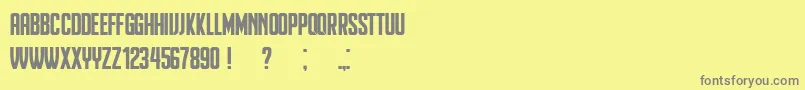 Heinrich Font – Gray Fonts on Yellow Background