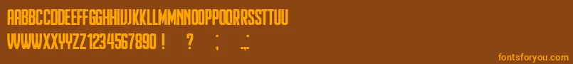 Heinrich Font – Orange Fonts on Brown Background