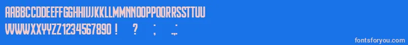 Heinrich Font – Pink Fonts on Blue Background