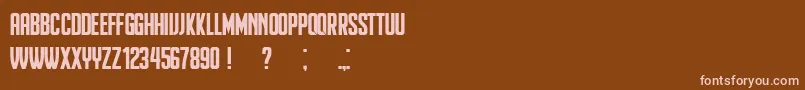 Heinrich Font – Pink Fonts on Brown Background