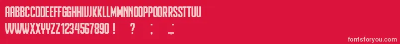 Heinrich Font – Pink Fonts on Red Background