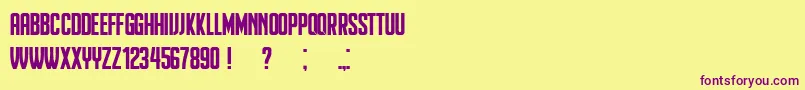 Heinrich Font – Purple Fonts on Yellow Background