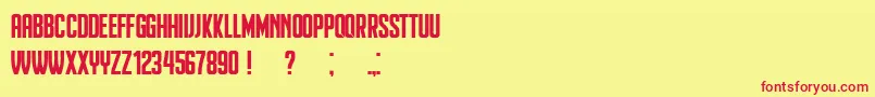 Heinrich Font – Red Fonts on Yellow Background