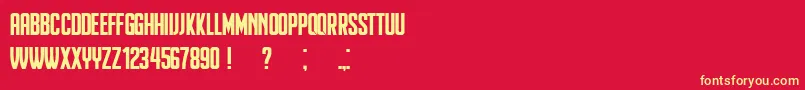 Heinrich Font – Yellow Fonts on Red Background