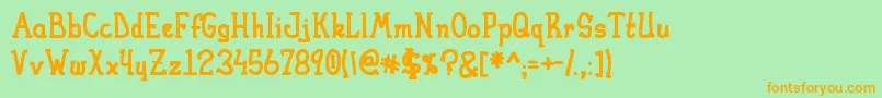 Heirany Bold Marker Font – Orange Fonts on Green Background