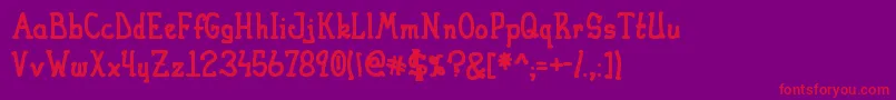 Heirany Bold Marker Font – Red Fonts on Purple Background