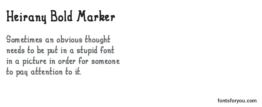 Review of the Heirany Bold Marker Font