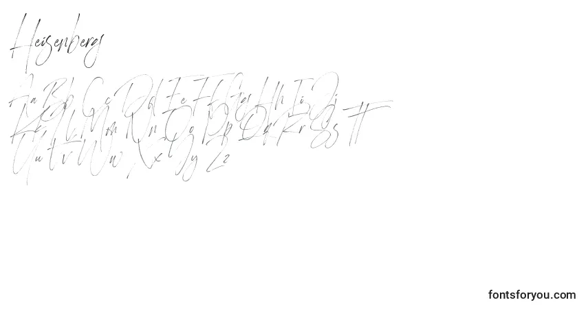 Czcionka Heisenberg (129289) – alfabet, cyfry, specjalne znaki