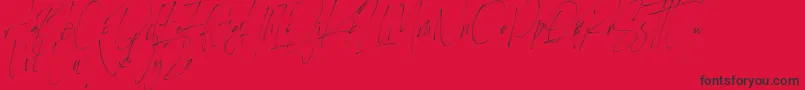 Heisenberg Font – Black Fonts on Red Background