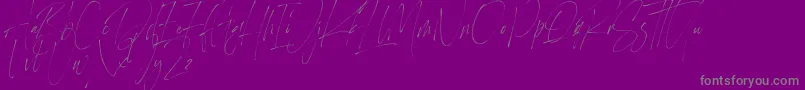 フォントHeisenberg – 紫の背景に灰色の文字