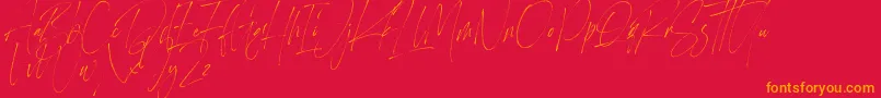 Heisenberg Font – Orange Fonts on Red Background