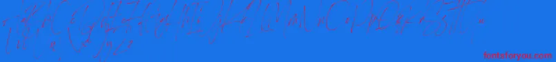 Heisenberg Font – Red Fonts on Blue Background