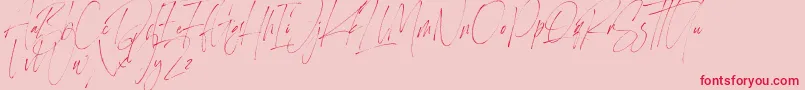 Heisenberg Font – Red Fonts on Pink Background