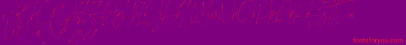 Heisenberg Font – Red Fonts on Purple Background