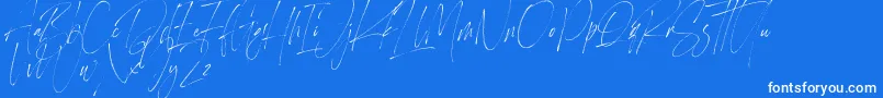 Heisenberg Font – White Fonts on Blue Background