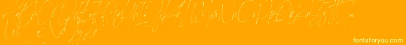 Heisenberg Font – Yellow Fonts on Orange Background