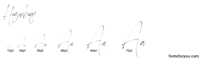 Размеры шрифта Heisenberg (129289)