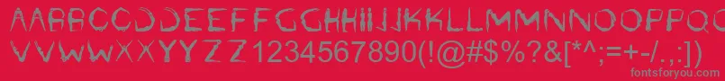 Dawnland.Lilith-Schriftart – Graue Schriften auf rotem Hintergrund