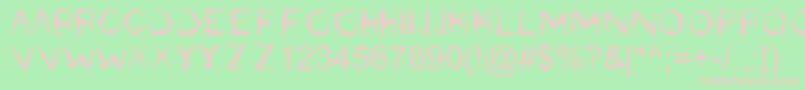Dawnland.Lilith-fontti – vaaleanpunaiset fontit vihreällä taustalla