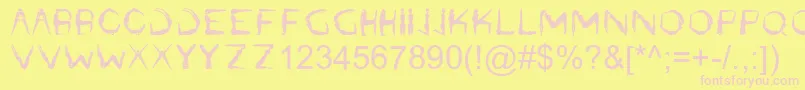 Dawnland.Lilith Font – Pink Fonts on Yellow Background