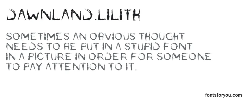 Dawnland.Lilith Font