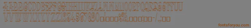 Helena Outline Font – Brown Fonts on Gray Background