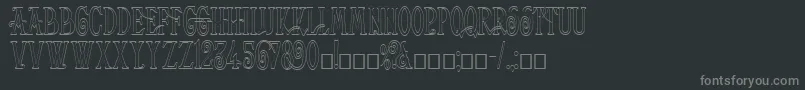 Helena Outline Font – Gray Fonts on Black Background