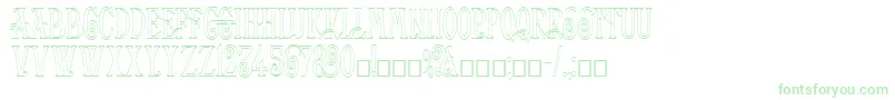 Helena Outline Font – Green Fonts on White Background