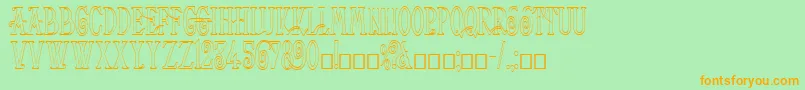 More about Helena Outline Font Helena Outline Font – Orange Fonts on Green Background