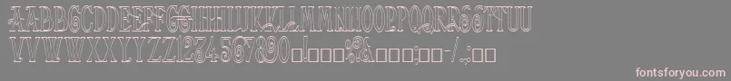 Helena Outline Font – Pink Fonts on Gray Background