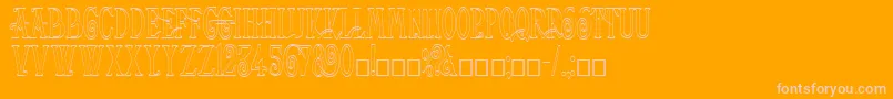 Шрифт Helena Outline – розовые шрифты на оранжевом фоне