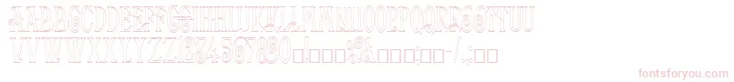 Fonte Helena Outline – fontes rosa em um fundo branco