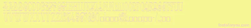 Weitere Informationen zur Helena Outline-Schriftart Helena Outline-Schriftart – Rosa Schriften auf gelbem Hintergrund