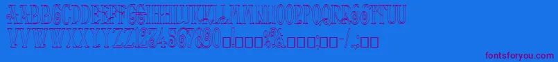 Helena Outline Font – Purple Fonts on Blue Background