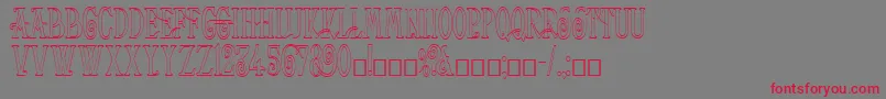Helena Outline Font – Red Fonts on Gray Background