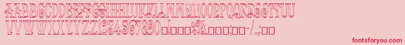 Helena Outline Font – Red Fonts on Pink Background